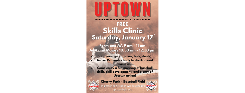 FREE Baseball Clinic 1/17/26